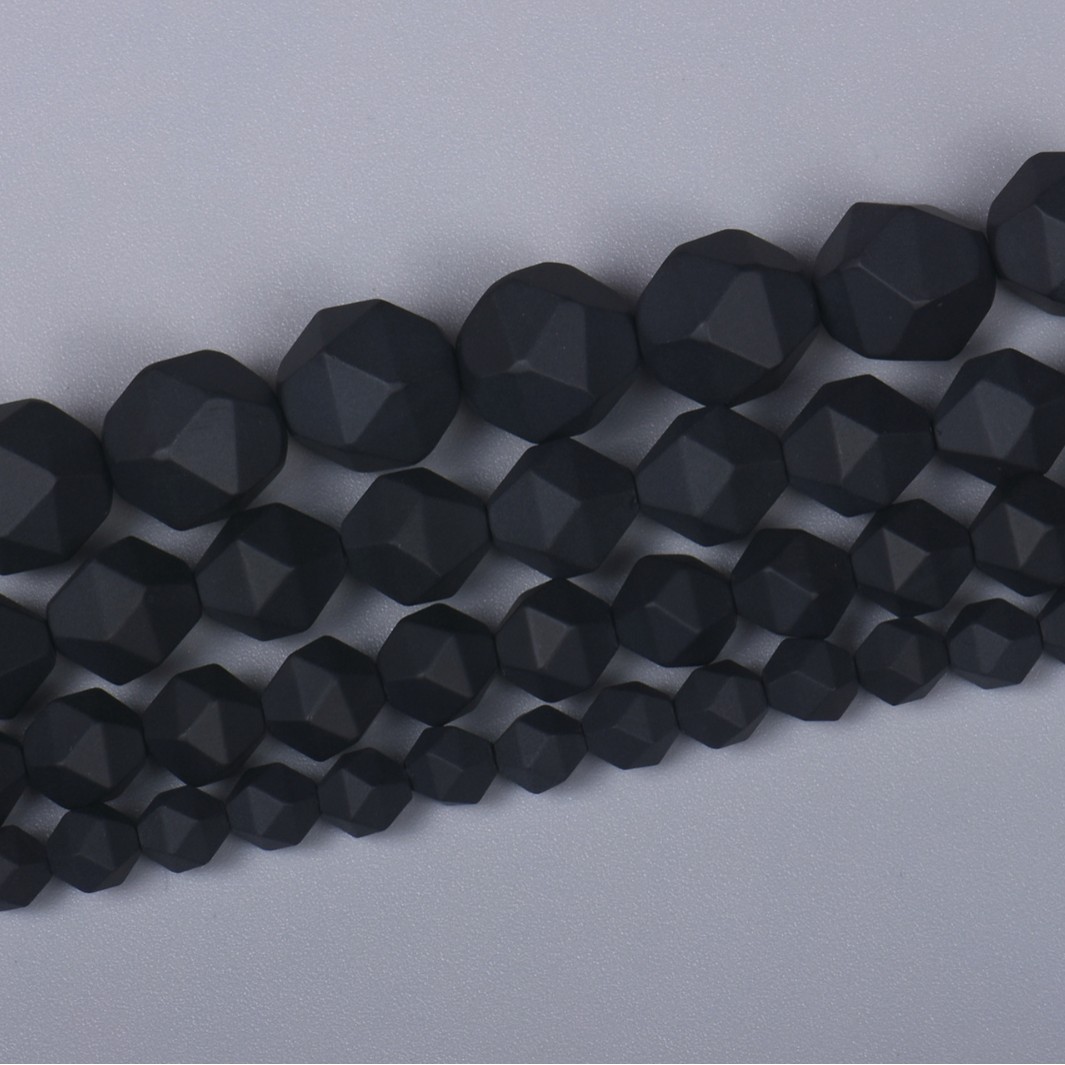 organic agate matte diamond beads