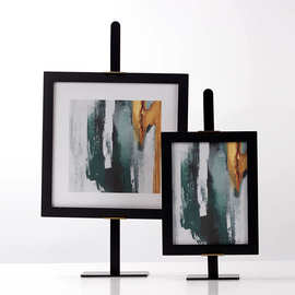 北欧金属落地画架样板房售楼部卧室书房客厅餐厅桌面家居装饰摆件