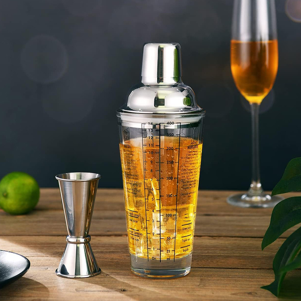 Glass Shake Blender Set Lemon Tea Set Herramientas Coctel de acero inoxidable engrosado blender