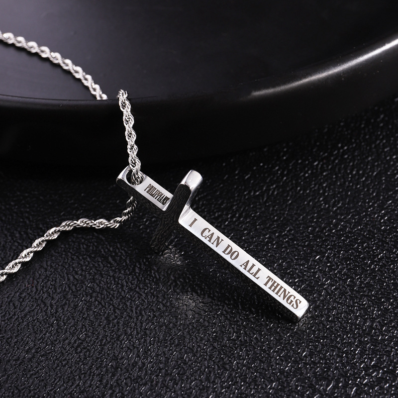 13g Weight 0.03µm-0.05µm Gold Plating Thickness PVD Coated Gold Plating Process 18K Real Gold Plated Plating Material 304 Stainless Steel Pendant Material Pendant Necklace Classification 304 Stainless Steel Chain Material Twisted Rope Chain Chain Type 1 Piece Quantity Holiday, Daily Occasion 304 Stainless Steel Material Cross Pattern Men's Gender Vacation, Simple Style Style Plating Craft Vacation Simple Style Cross 304 Stainless Steel Plating Men's Pendant Necklace Men Pendant Necklaces 7