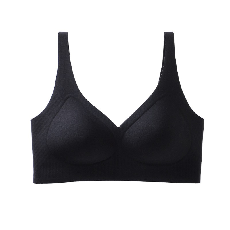 Seamless V-neck Bra For Women - Comfortable Wireless Support_voghion.com