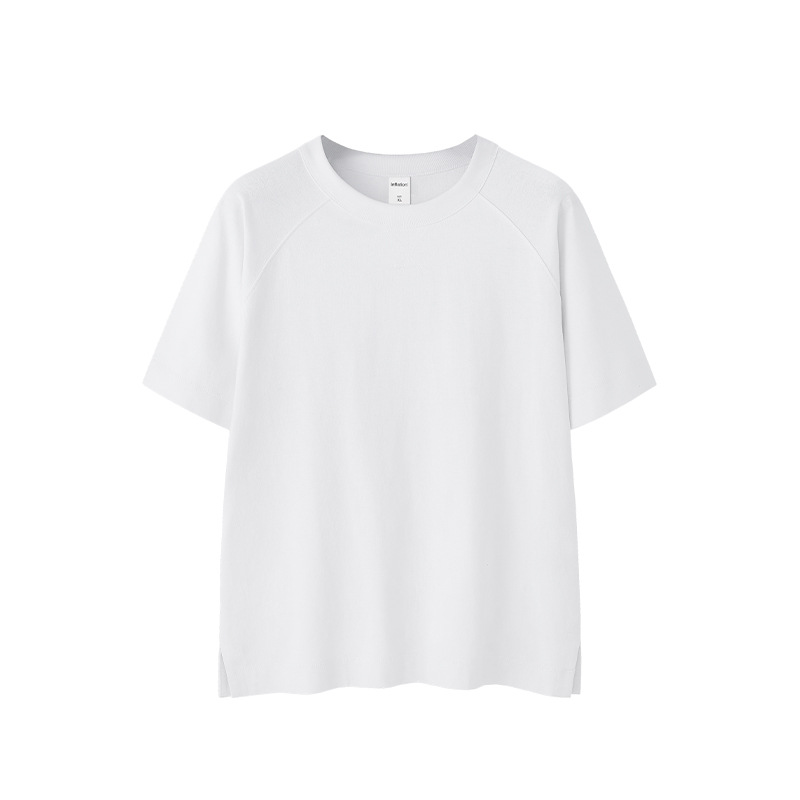 Jiexhan Cross-border | 2025 camiseta de raglán americano de algodón de cáñamo pesado primavera y verano de los hombres marca de moda nuevo producto al aire libre manga corta suelta