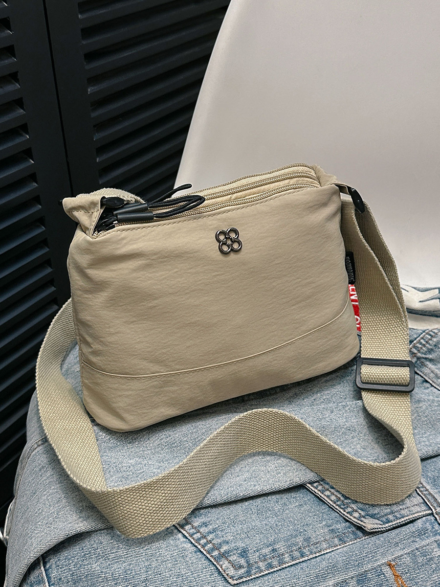 Kvinnors stor kapacitet, enfärgad, axelavancerad och minimalistisk, crossbody-väska för kvinnor, handväska i canvas, mobil_voghion.com