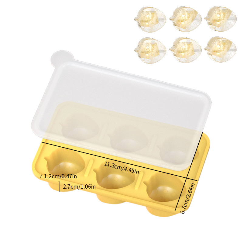 Silicone moldes de hielo 6 grados de fresa calabanta sandía hielo whisky molde de hielo anti-alimentado