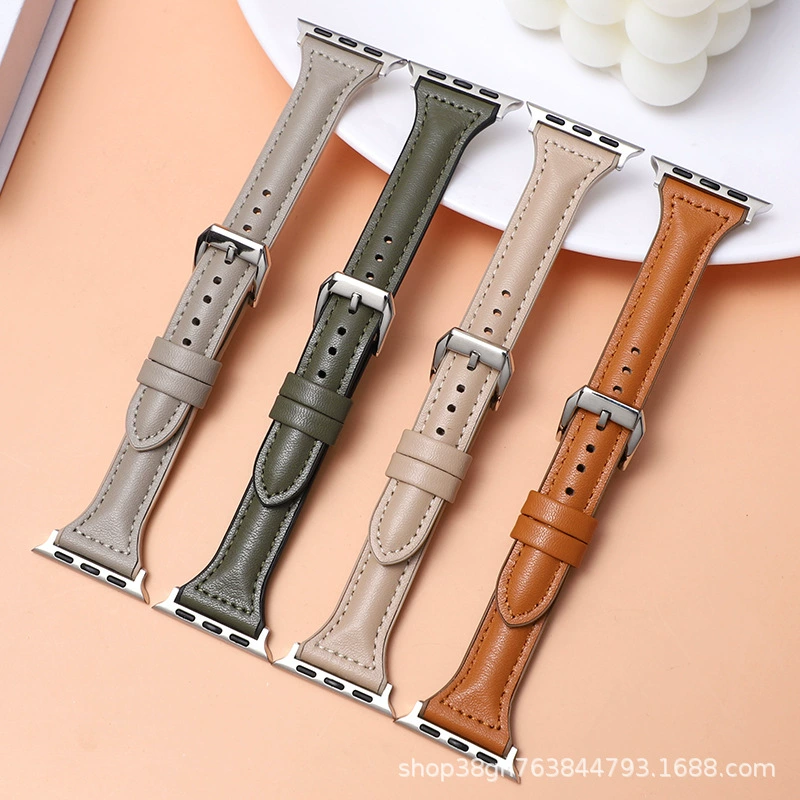 Для ремешка для часов Apple Watch iwatch7-1SE Apple Watch8 Женский силиконовый кожаный ремешок с трансграничным покрытием