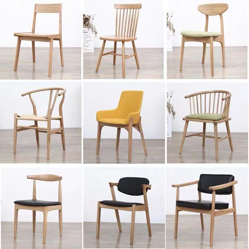 Nordic Solid Wood Dining Chair Office Chair Oak Casual Backrest Chair Rest Armrest Home Backrest Chair Soft Bag Modern Style Nordic Solid Wood Dining Chair Office Chair Oak Casual Backrest Chair Rest Armrest Home Backrest Chair Soft Bag Modern Style