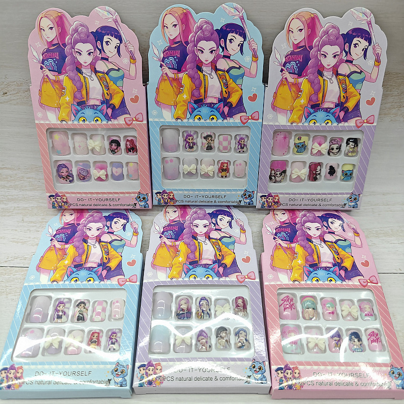 Cross-Border Popular Product: Hunters Witch Girl Group Premium Nail Art Stickers, Girly and Child-Friendly Nail Patches for Girls