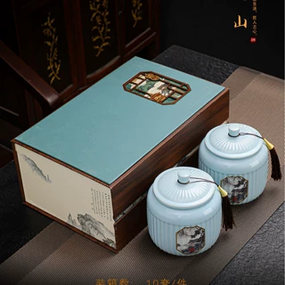 陶瓷茶叶罐礼盒包装陶罐包装礼盒茶叶半斤罐装礼品罐礼盒定制logo