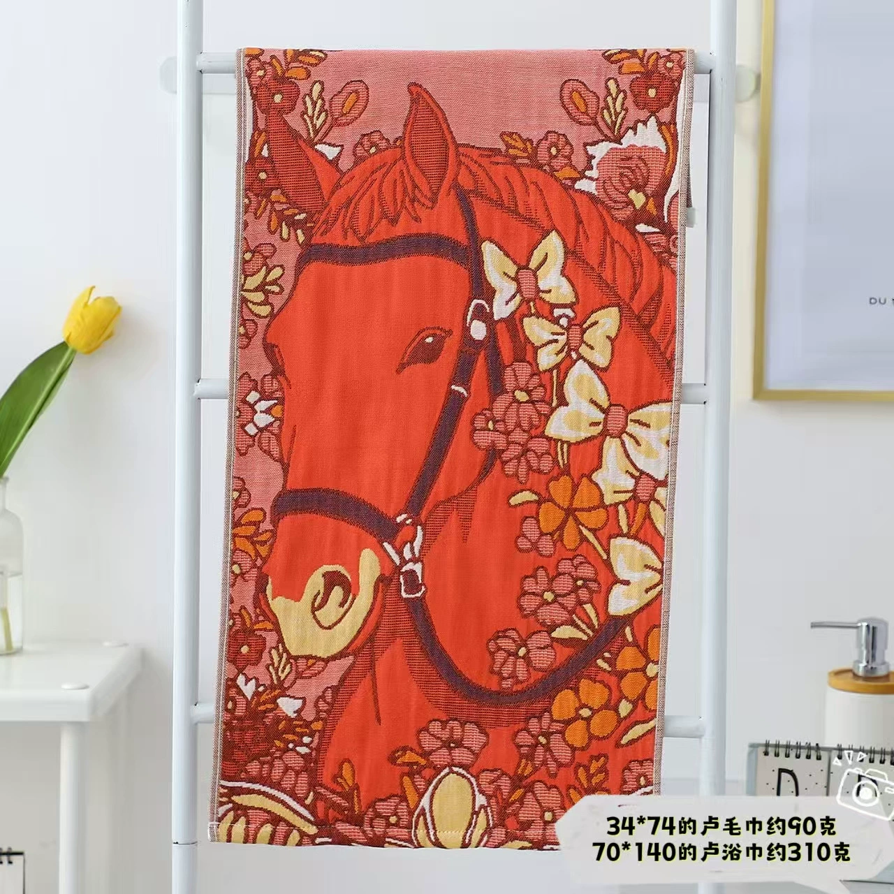 Муслиновое хлопковое детское полотенце с мультяшным рисунком
