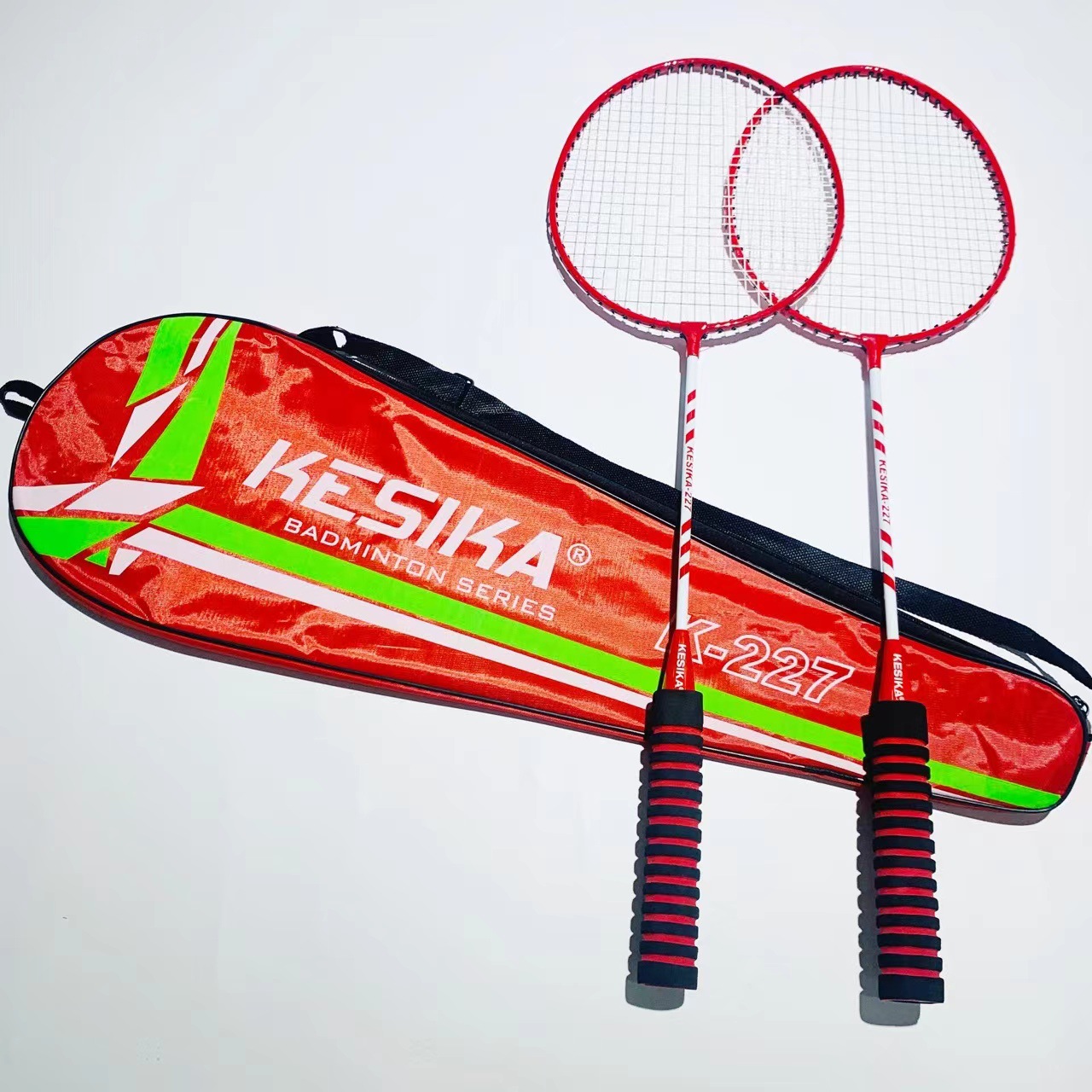Badminton racket double racket, durable, 2 rackets, high elasticity, sweat-absorbent foam, non-slip badminton racket, dropshipping