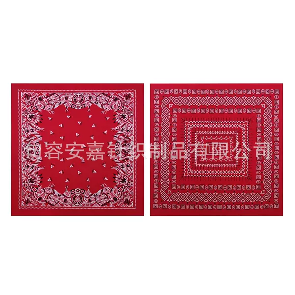 Cotton 70X70Cm Large Size Red Printed Square Scarf Outdoor Leisure Decoration Dress Scarf Headscarf