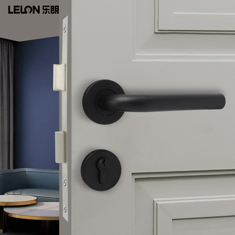Personalizado acero inoxidable 304 puerta interior cerradura de canal dividido 5572 manija de tubo de codo estándar europeo cerradura mecánica de puerta a prueba de incendios