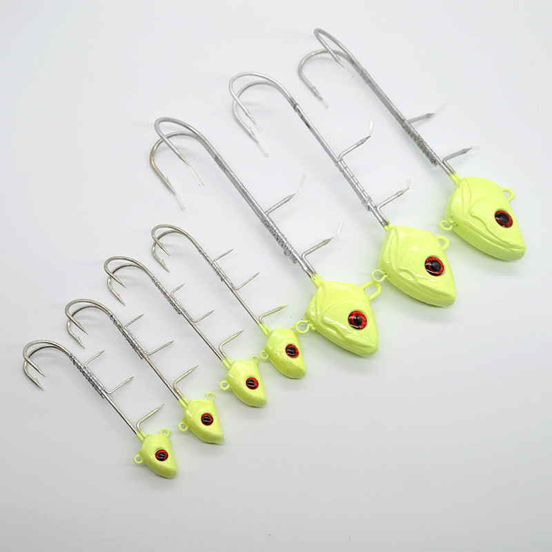 Factory Direct Sale Strong Night Glow Fish Head Hook 15g-225g Boat Fishing Independent Packaging Hairtail Tian Ya Hook