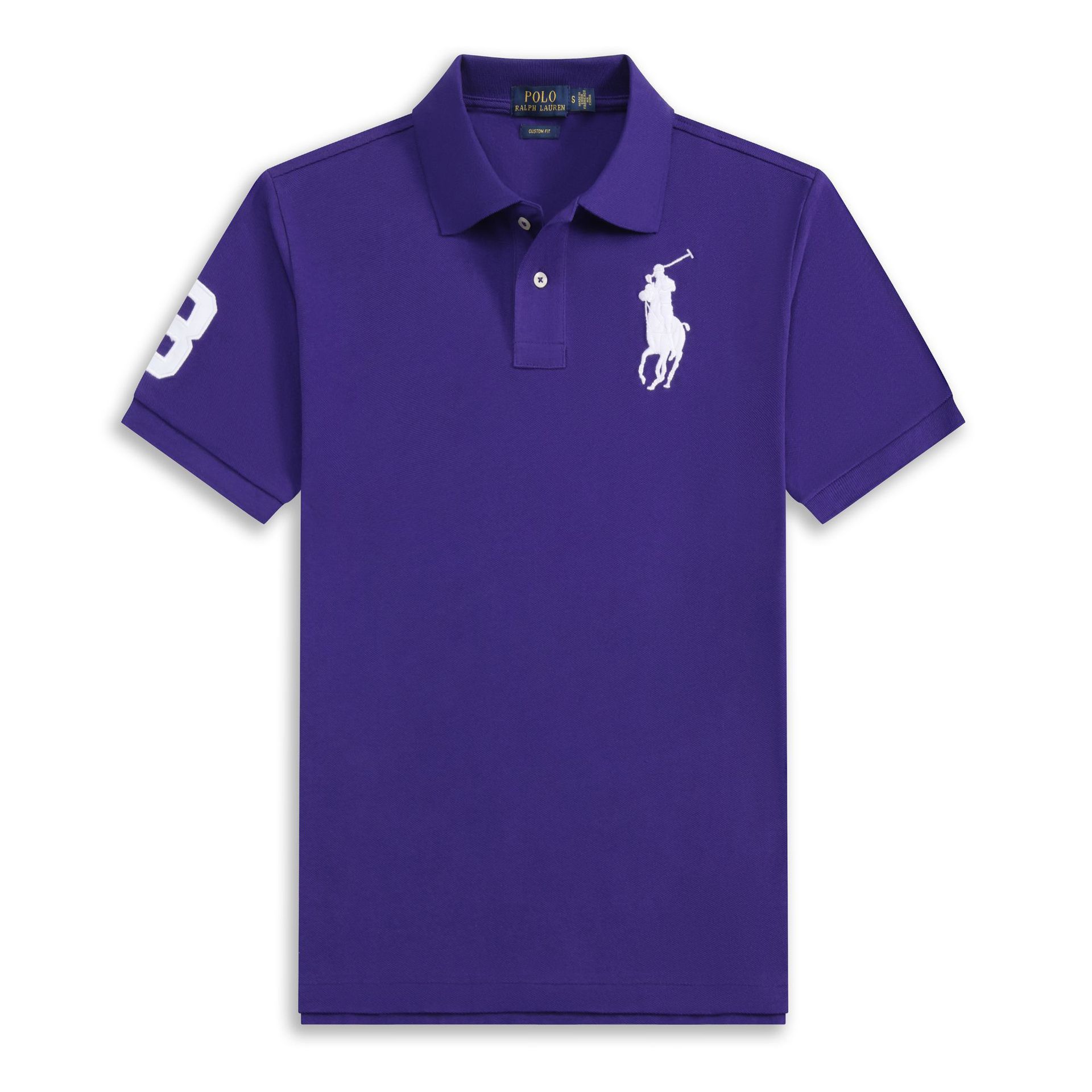 POLOWALK hombre logotipo marino bordado polo con solapa de verano nuevo RL suelto casual camiseta de manga corta