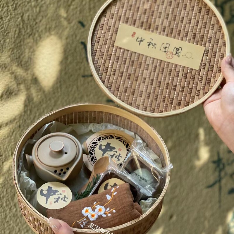 高端实用中秋月饼盒茶叶伴手礼品盒中式糕点蛋黄酥礼盒包装木盒|undefined