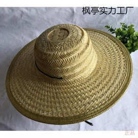 斗笠田纯竹家用防雨太阳出夫园宽檐夏季竹制品海滩工作帽男式男