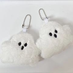 Cute Halloween Ghost Keychain, Funny Plush Little Ghost Backpack Accessory, Fun Couple and Friend Gift Decor