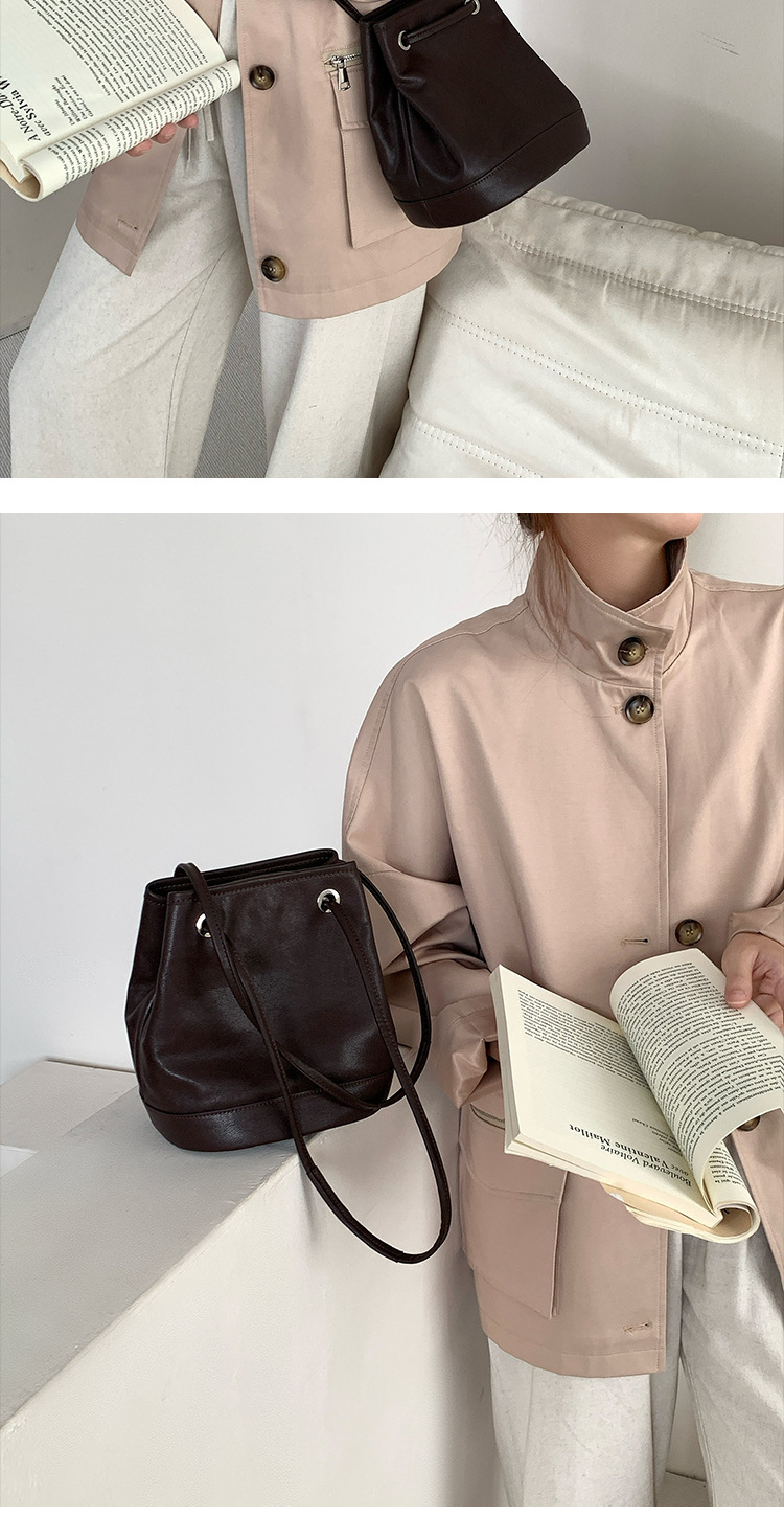 Wind crossbody bucket for women 2024 new single shoulder tote bag, niche high-end feeling, vegetable tanned cowhide_voghion.com