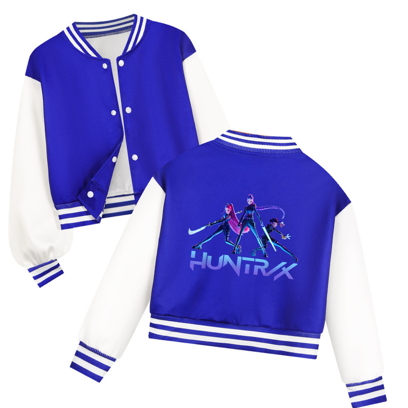 Kpop猎魔女团 Kpop Demon Hunters春秋儿童短款棒球服套装五|undefined