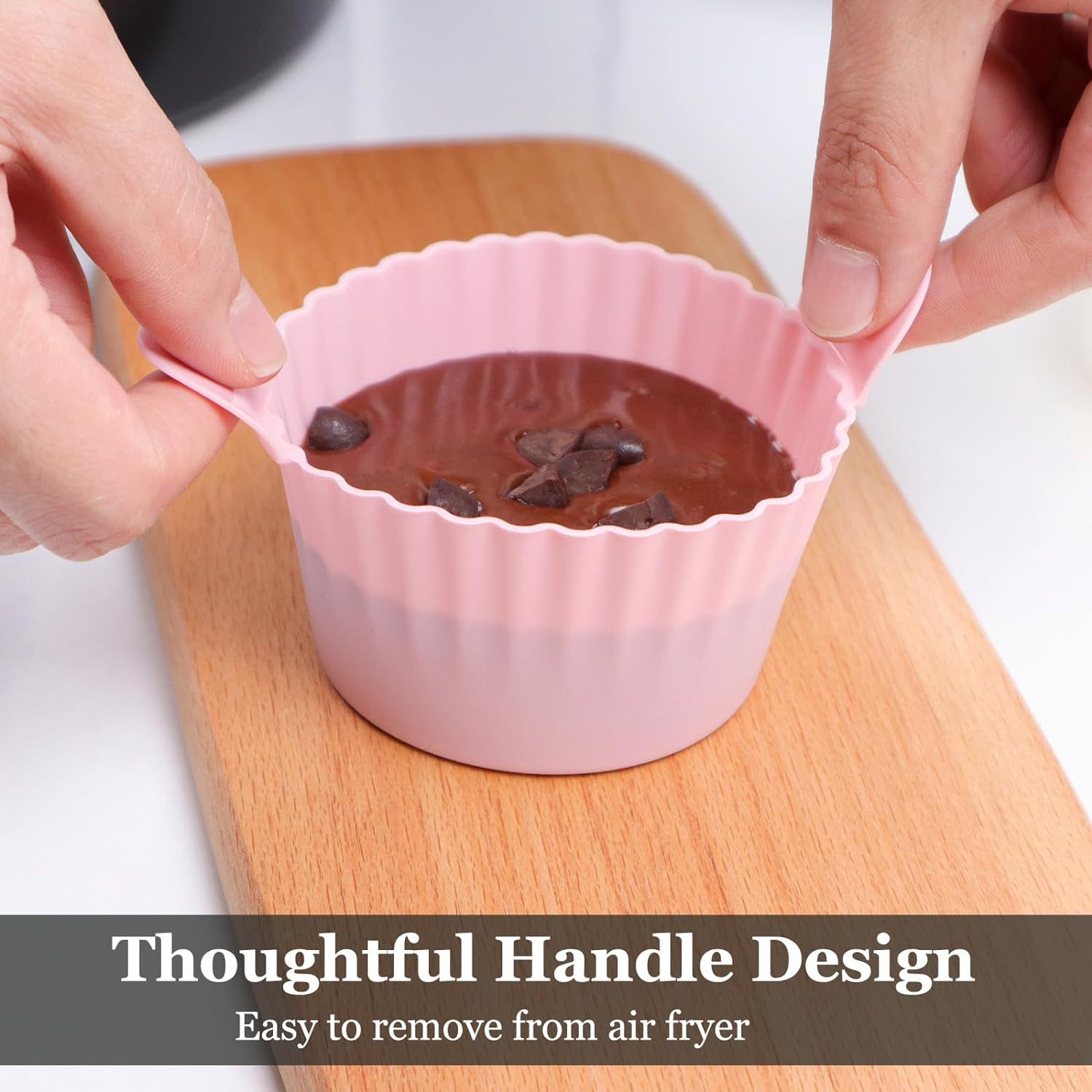 Bakecat freidora de aire caja de pastel de pino grande freidora de aire pequeño molde freidora de aire Molde de huevo