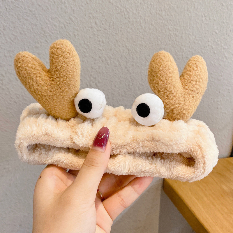 Diadema de felpa de dibujos animados de otoño e invierno