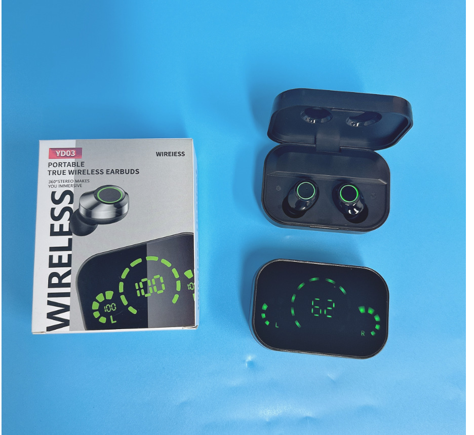 Modelo privado explosivo transfronterizo YD03 M90 F9-5C M25 E7S Pantalla digital táctil TWS 5.4 Auriculares Bluetooth F9