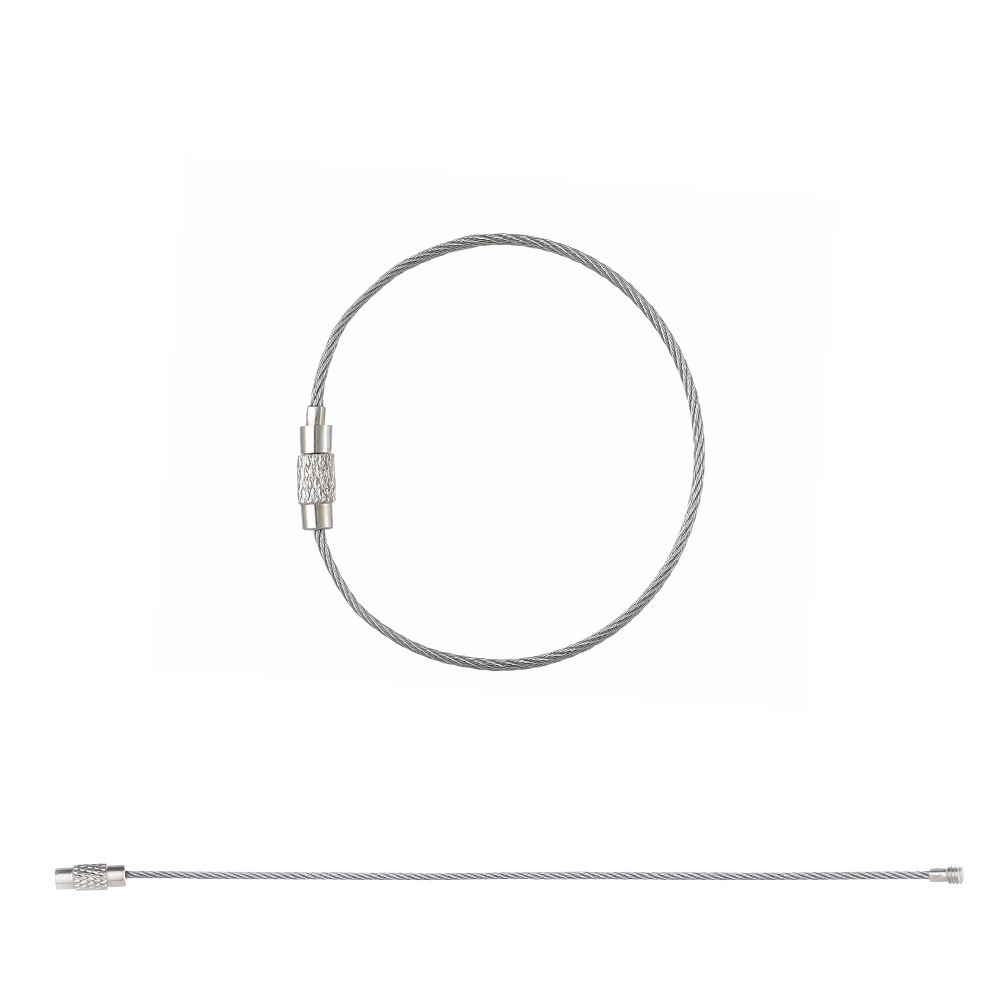 anillas de alambre para llaveros, etiquetas de equipaje, colgantes para llaves, cierres de alambre para llaves, cadenas de llaves de acero inoxidable, cordones para colgar, venta al por mayor en stock