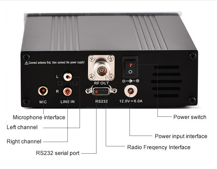 25W Transmitter Wireless Campus Broadcast Stereo FM Transmitter FM Audio Transmitter