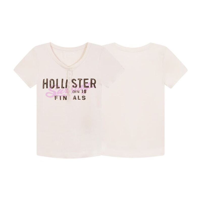 In-Stock Korean Hollister Classic Seagull Letter Print Slim-Fit Short-Sleeve T-Shirt for Women In-Stock Korean Hollister Classic Seagull Letter Print Slim-Fit Short-Sleeve T-Shirt for Women