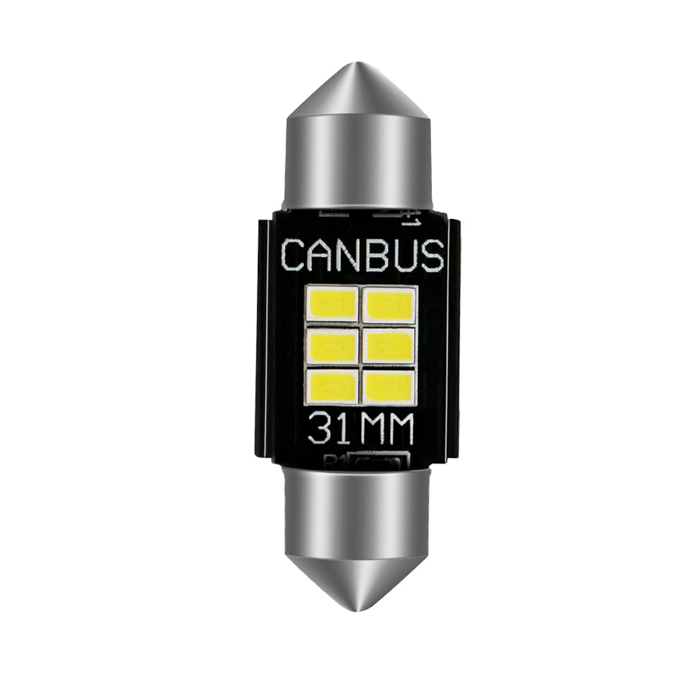 Transfronterizos LED automóvil luz de doble punta 6SMD - 3020 luz de instrumento negro decodificado luz de lectura de placa de matrícula resaltada