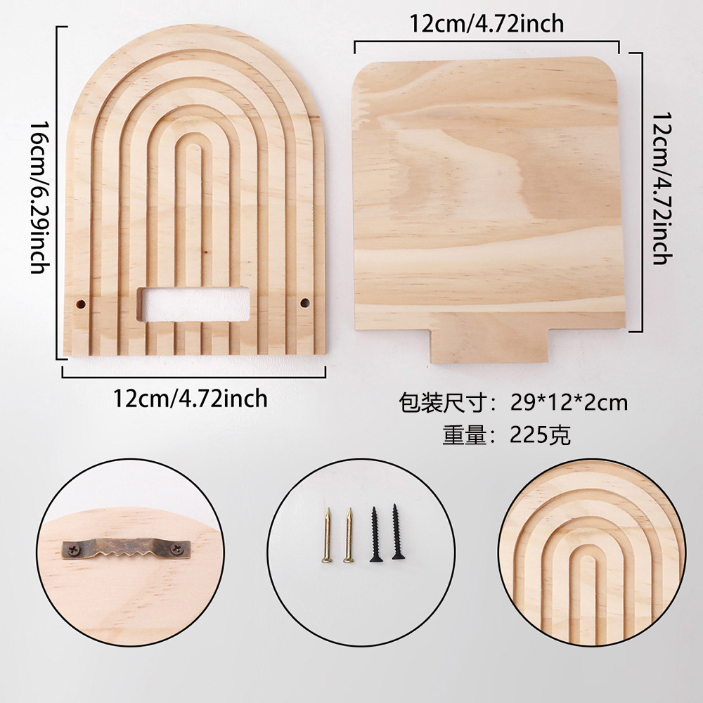 Nuevos productos transfronterizos roscados de madera sólida creativos de pared estantes de flores de madera artesanía de decoración del hogar colgantes