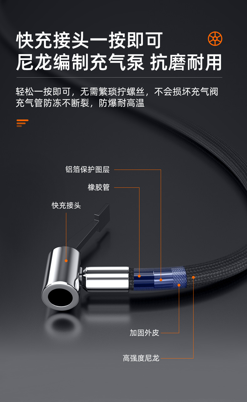 Dual-Cylinder Car Air Pump Portable Digital Display Electric Tire Inflator for Cars Multifunctional 12V Vehicle Air Compressor