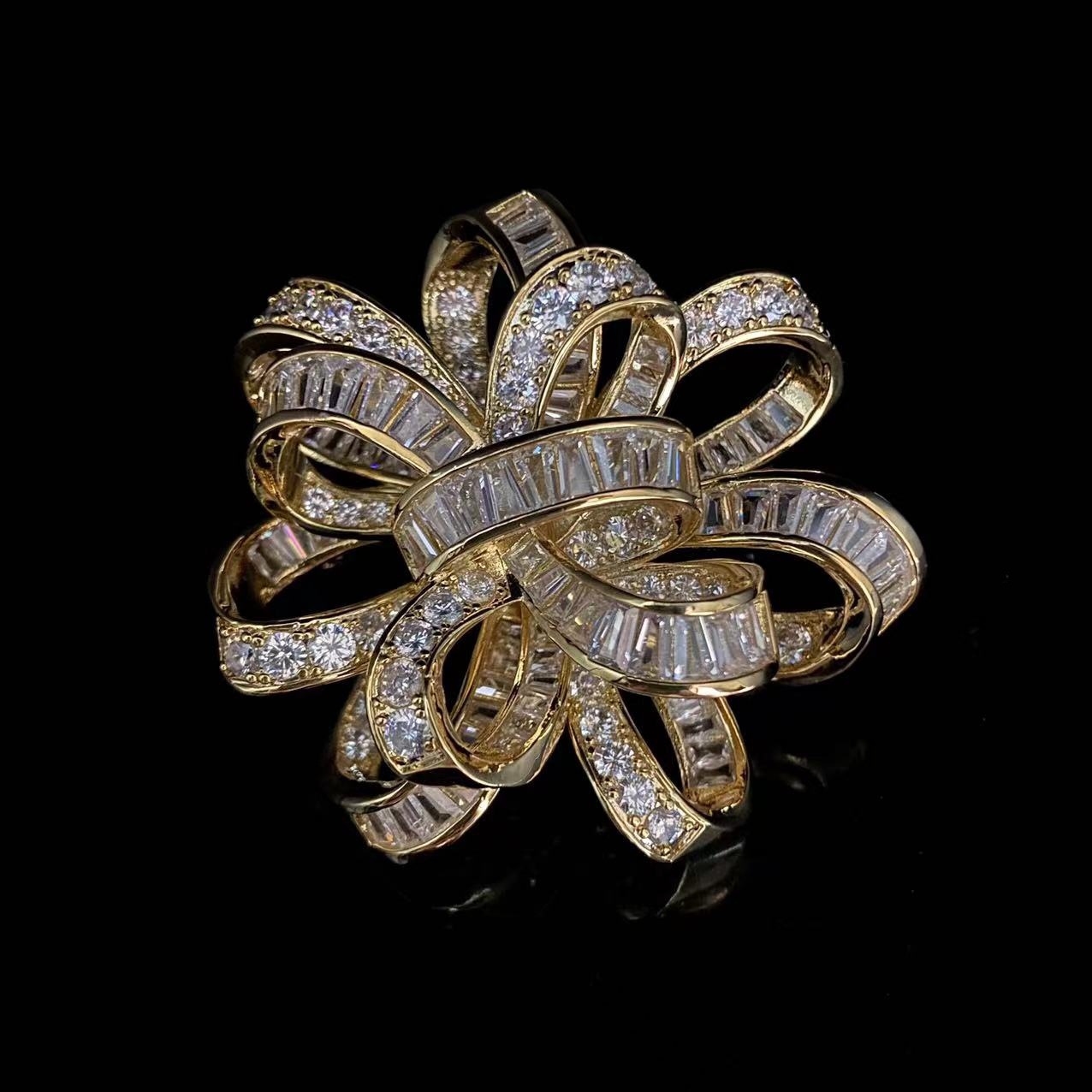 한국 패션 꽃 지르콘 브로치 창조적 인 대기 세트 코트 청삼 의류 액세서리 웨딩 코르세이지 선물