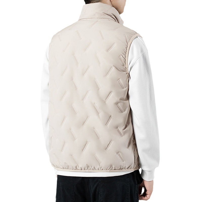 Transfronterizo otoño y invierno chaleco de hombre chaleco de color sólido marca coreana de moda con camisa gruesa de hombro de hombre gran chaqueta de pareja image 5
