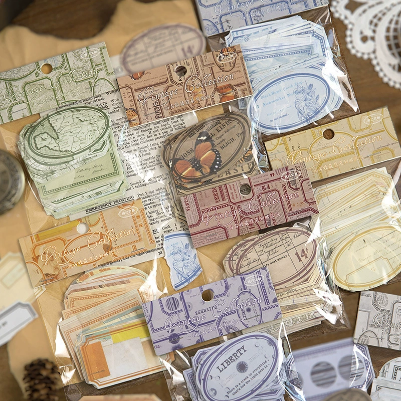 Yanji Ретро коллекция серии наклеек пакет DIY журнал декоративный материал наклейки 45 штук в 8 типов