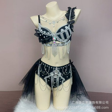 电音节钻石文胸短摆尾tutu裙夜店嘉宾gogo服装EDC歌手巡演演出服