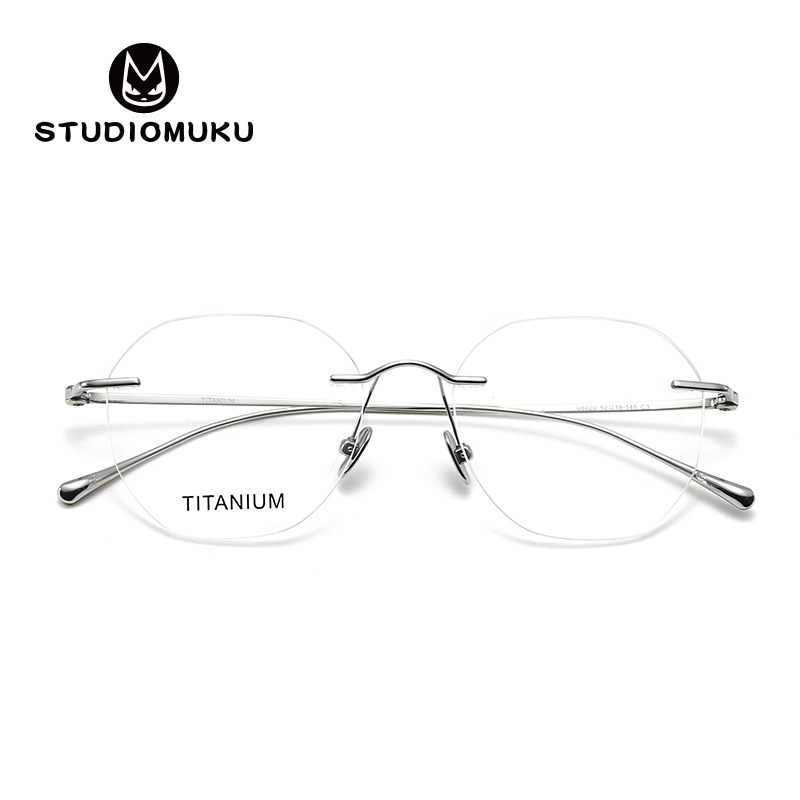 Gafas de madera STUDIOMUKU sin montura, como una cortina de luz de ensueño, sin pretensiones, monturas de gafas ultraligeras para hombres y mujeres
