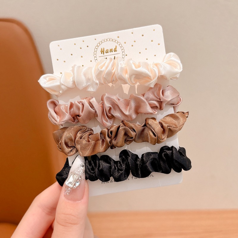 Niños coreanos de alta elasticidad y duradera anillo de pelo de intestino delgado 2024 nuevo estilo de niña simple atar el cabello de banda de goma