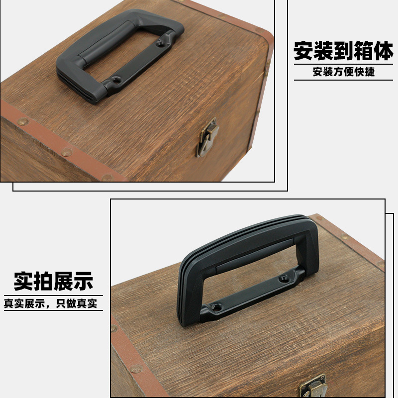 AW Anwang Caja de herramientas industriales 466 - 120 - 130 hierro mango de plástico negro mango de gabinete image 2