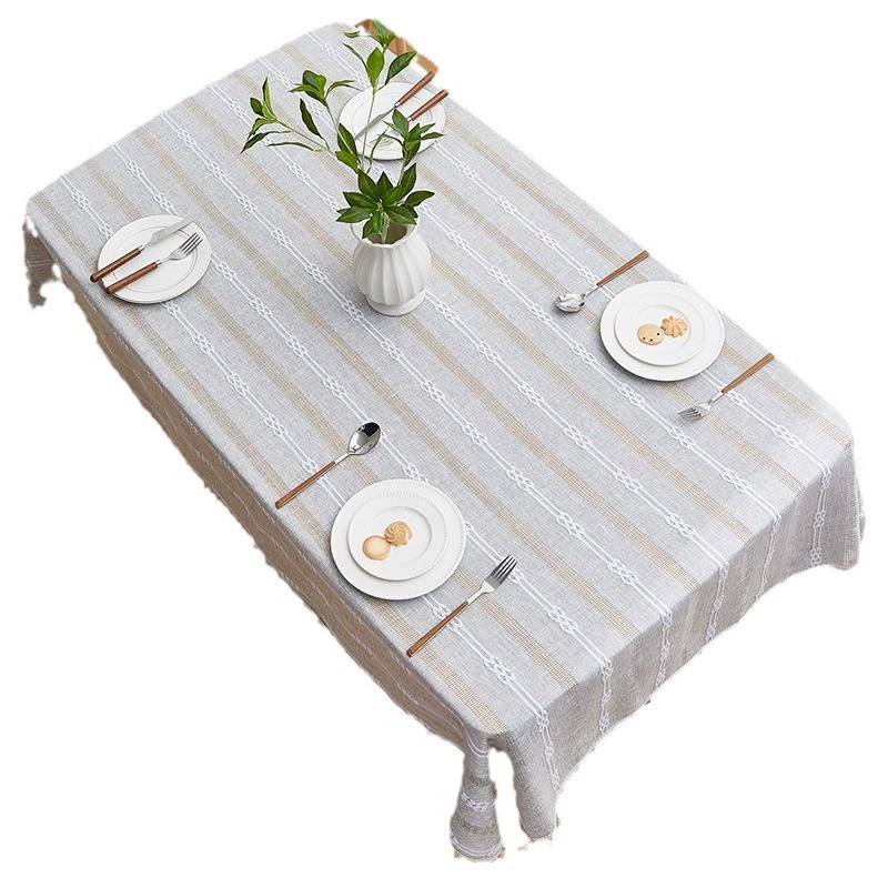 New French retro pastoral hollow cotton and linen tablecloth rectangular dining table coffee table cloth tablecloth cabinet cover household
