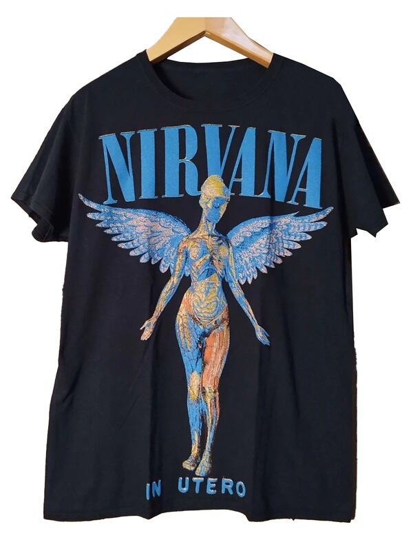Nirvana Band Nirvana Cobain Rock American High Street Cotton Oversize Men's Short-Sleeved T-Shirt Nirvana Band Nirvana Cobain Rock American High Street Cotton Oversize Men's Short-Sleeved T-Shirt