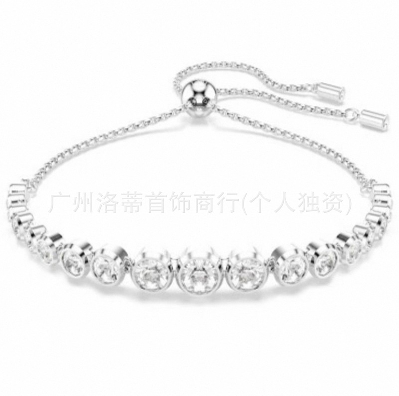 施家高版本恶魔之眼手镯采用施华洛元素世奇灵动方糖天鹅手链女环|undefined