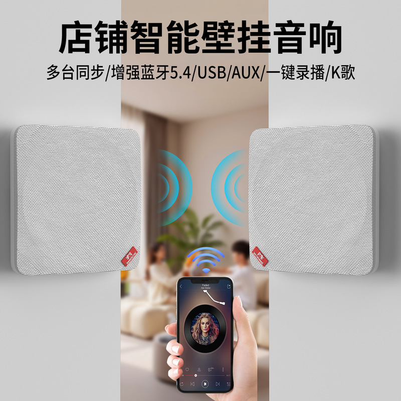Wall-Mounted Wireless Bluetooth Speaker Wall-Mounted Ceiling Classroom Restaurant Gym Conference Room Player Bluetooth Speaker