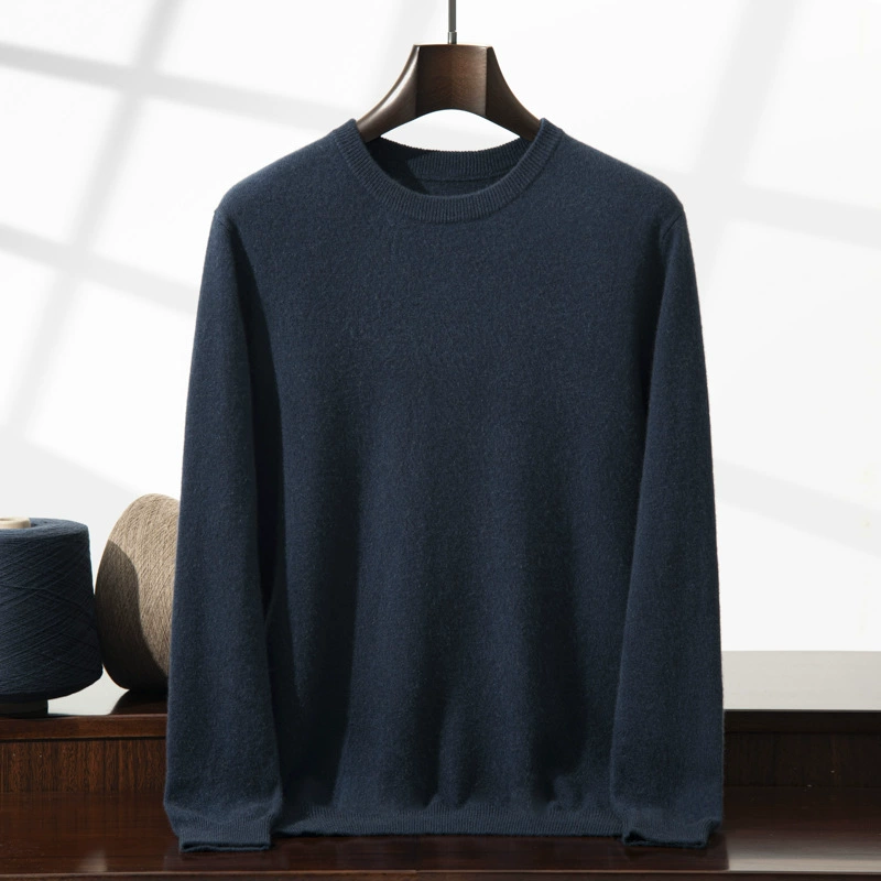 Демисезонный кашемировый цветной шерстяной вязаный свитер для отдыха, высокий ворот