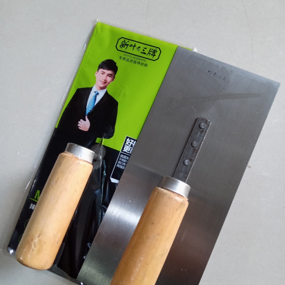 批发叶老三11*26木柄新叶龙三抹泥板抹泥刀平抹子灰板灰匙方抹子