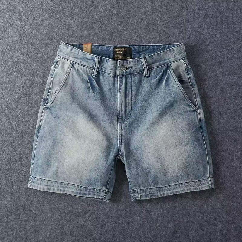 2025 New Fashion Summer Jeans Men's Retro Five-Point Denim Shorts Fashion Trend Casual Shorts 2025 New Fashion Summer Jeans Men's Retro Five-Point Denim Shorts Fashion Trend Casual Shorts