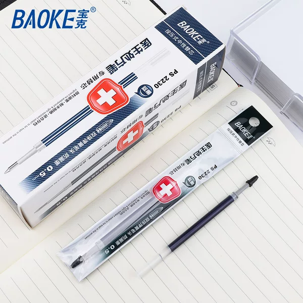Baoke Doctor Prescription Pen Special Replacement Core Ps2230 Blue Black 0.5mm Press Neutral Pen Core 20 Pieces Boxed