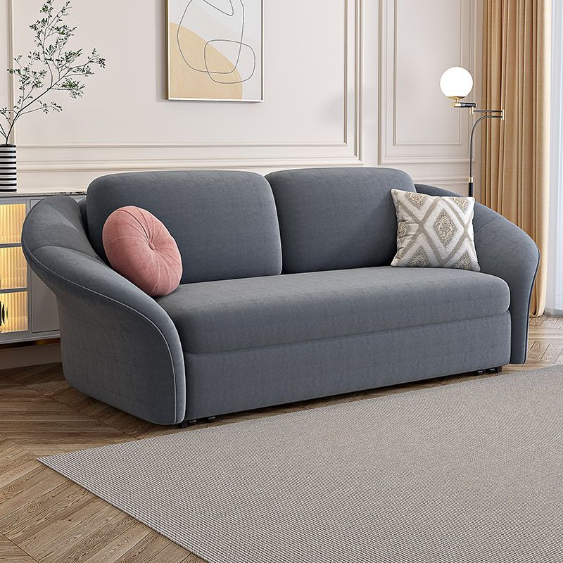 Sofá cama de almacenamiento multifuncional todo en uno doble propósito plegable tecnología moderna simple tela de lana cama retráctil doble