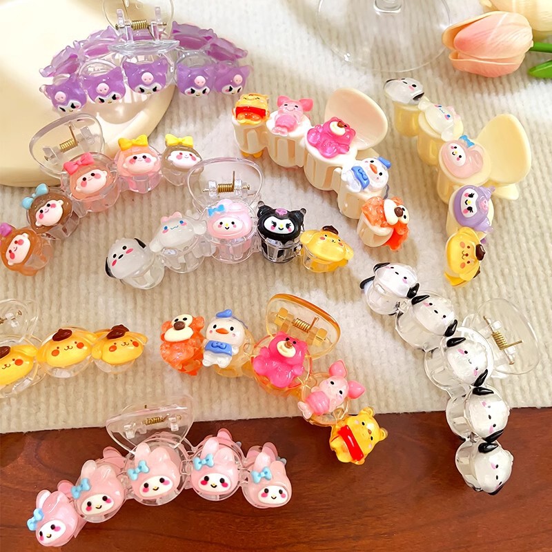 Cute Cartoon Grab Clip Yugui Dog Hairpin Women's Head High-grade Sense Disc Hair Shark Clip Hairpin Headwear Kulomi
