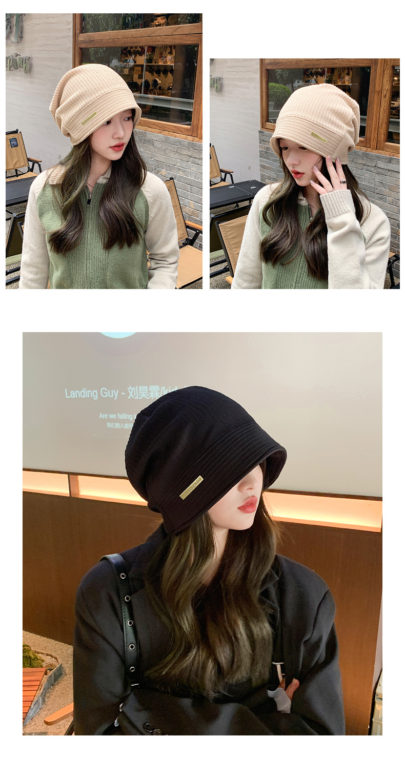 Gebreide beanie muts voor dames warme wintermuts mode accessoire_voghion.com